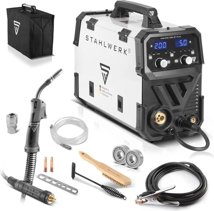 Stahlwerk Schweissgerät MIG MAG 200 ST PLUS Schutzgas-Schweissgerät IGBT mit 200 A