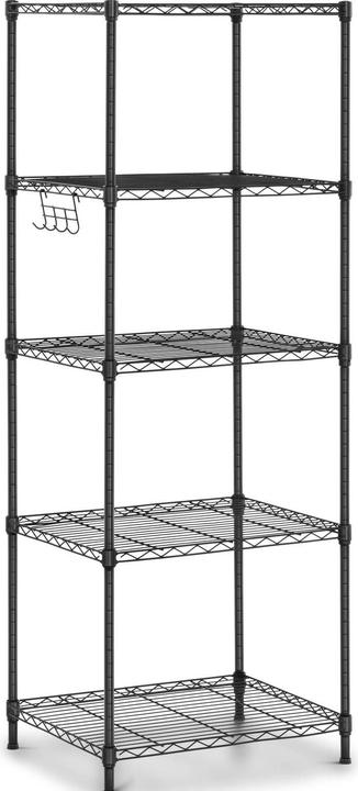 Actual product image Royal Catering Metallregal Steckregal Haushaltsregal Standregal 55x45x150 cm 150 kg schwarz