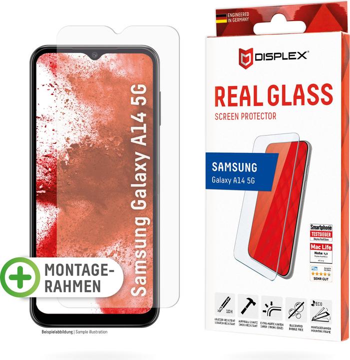 Image du produit Displex Real Glass, 2D Panzerglas (1 pièce(s), Samsung Galaxy A14 5G)
