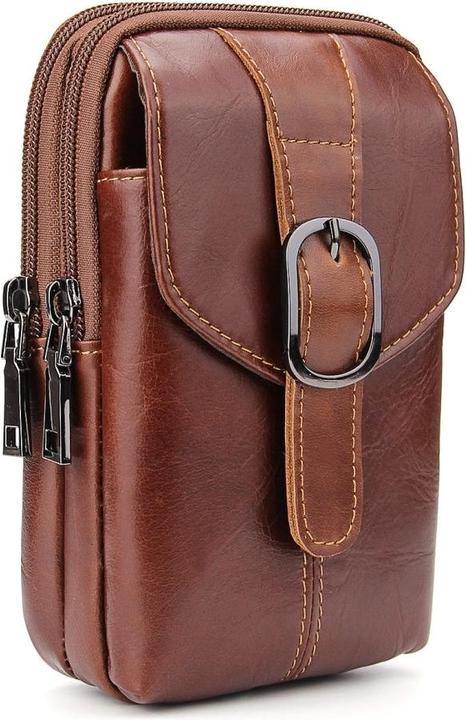 Cover-Discount Universal - Doppel Zipper Gurttasche braun