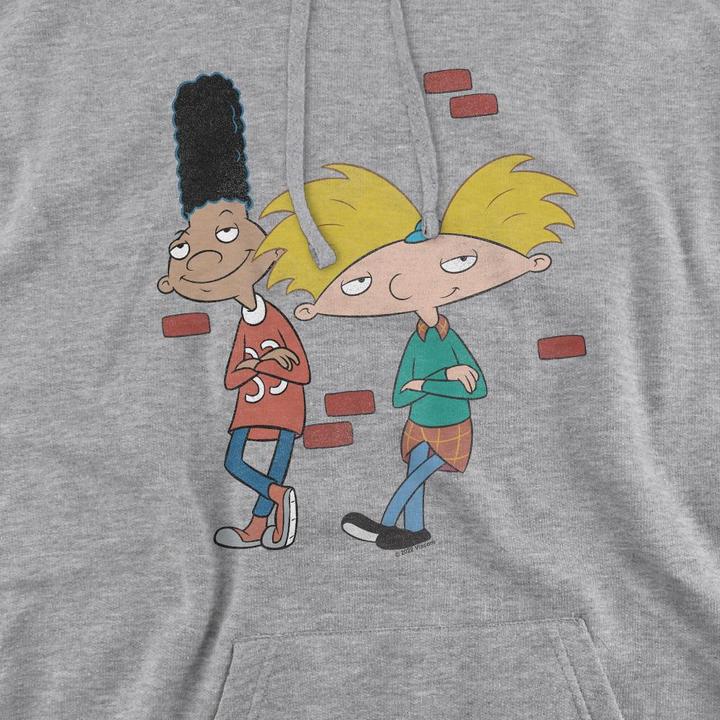 Immagine prodotto Hey Arnold! Leaning Felpa con Cappuccio Arnold e Gerald Uomo (L)