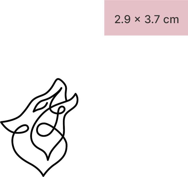 Image du produit minink Tatouage temporaire - Loup abstrait