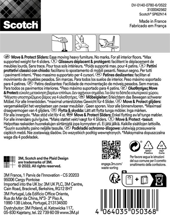 Image du produit Scotch Échelle de pieds de chaise (Clou coulissant, 4 pièce(s))