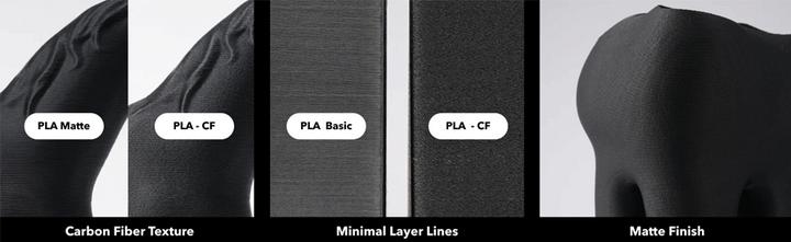 Immagine prodotto Bambu Lab PLA CF - Grigio lava - 1,75 mm (PLA, 1.75 mm, Grigio)