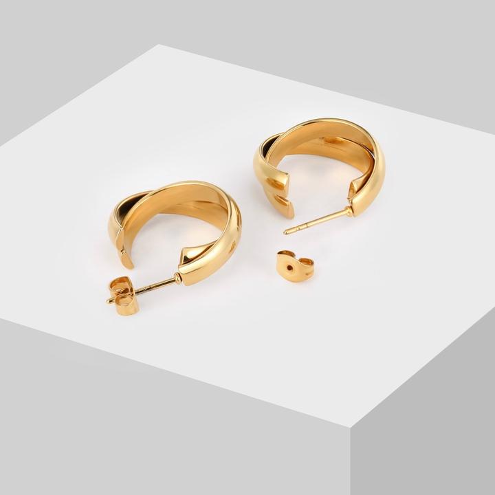Actual product image Sensora Jewelry Layered Hoops Earrings (Stainless steel)