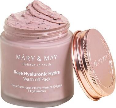 Mary&May Vegane Rose Hyaluronic Hydra Wash Off Mask 125g - Reinigt die Poren, kontrolliert den Talg und