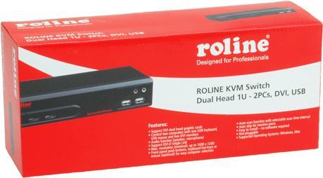 Actual product image Roline Dual Head DVI USB 2.0, 1 User - 2 PC
