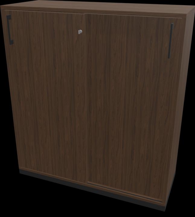 Walnut decor dark with structure, Black