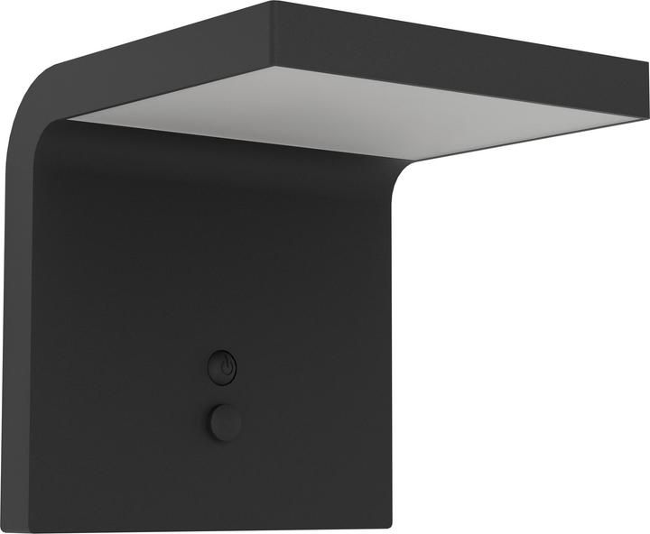 Produktbild EGLO Leuchten Wandleuchte SPIANTE Solar, 6W, Sensor, Schwarz, Dimmbar (800 lm, IP44)