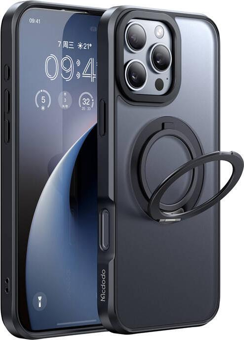 Productafbeelding Mcdodo PC-4932 MagSafe case for iPhone 16 Pro with stand (black) (Apple iPhone 16 Pro)