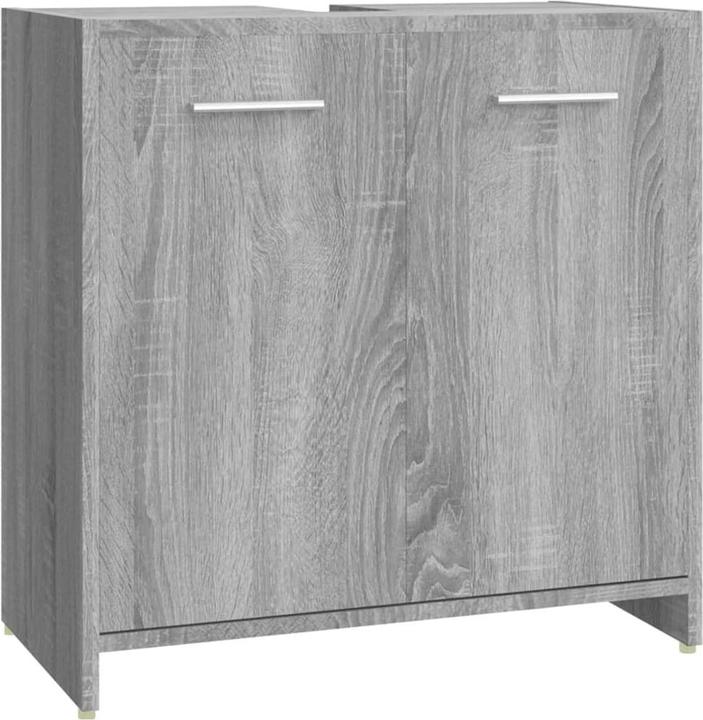 Produktbild VidaXL Badmöbel Set Badezimmermöbel Set Badezimmerschrank 4 tlg. Grau Sonoma