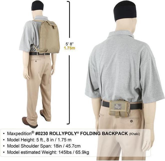 Actual product image Maxpedition Rollypoly Folding Backpack