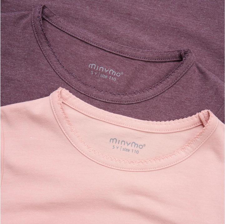 Produktbild Minymo T-Shirt 2er Set Misty Rose Gr. 128 (128)