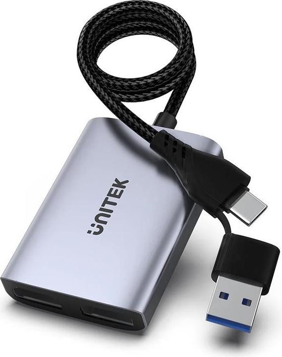 Actual product image Unitek USB-A/USB-C | 2x HDMI Adapter - V1427A01 (USB-C, USB-A, 4.30 cm)