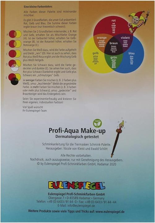 Produktbild Eulenspiegel Tiermasken Schmink-Palette