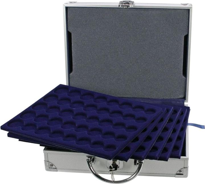 Actual product image Schwäbische Albumfabrik Aluminium coin case for all euro sets in capsules
