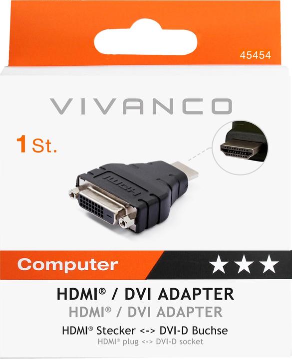 Produktbild Vivanco Adapter DVI-D - HDMI (DVI, HDMI)