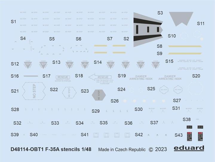 Eduard F-35A stencils 1/48