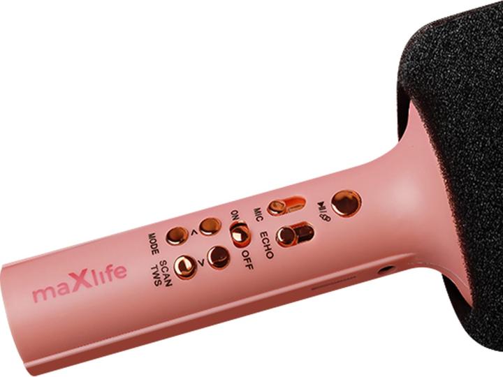 Actual product image Maxlife Bluetooth microphone with speaker MXBM-600 pink