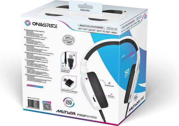 Produktbild Oniverse Gaming Headset Meteor - Frost White (Kabelgebunden)