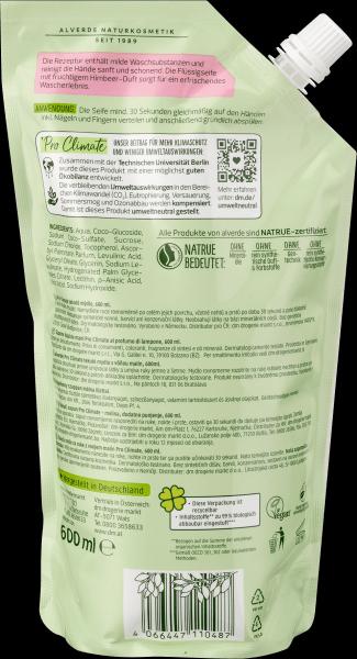 Produktbild dm alverde Pro Climate Flüssigseife Himbeer-Duft Nachfüllpack (Flüssigseife)
