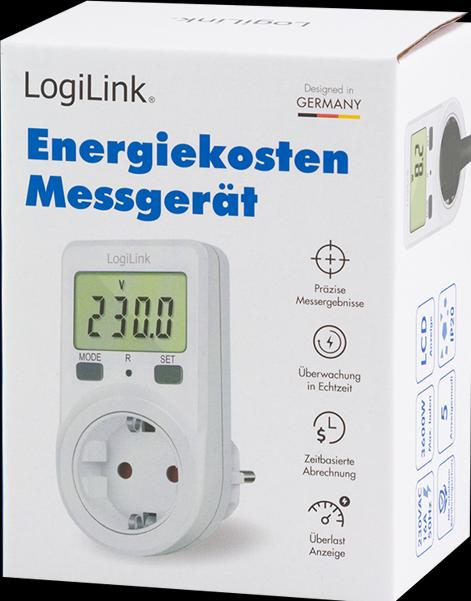 Actual product image LogiLink Energy cost meter, white
