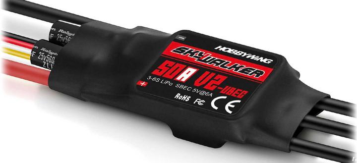 Produktbild Hobbywing Skywalker V2 50A 3-6S, 6A BEC