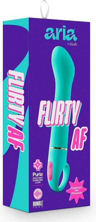 Produktbild Blush Aria Flirty AF Silicone Vibrator - RumbleTech Powerful Rumbly 10 Vibration Settings - Curved f