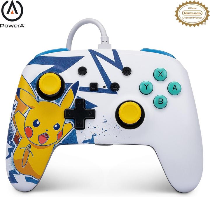 Image du produit PowerA Manette filaire améliorée pour Nintendo Switch - Pikachu High Voltage (Switch)