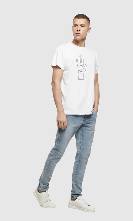 Immagine prodotto Merchcode Peace - Maglietta Basic bianca a forma di mano - 161523 (L)