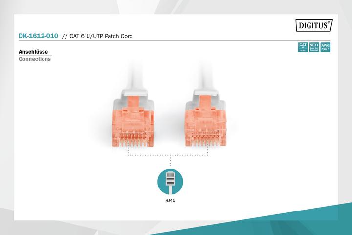 Actual product image Digitus Network cable (UTP, CAT6, 1 m)