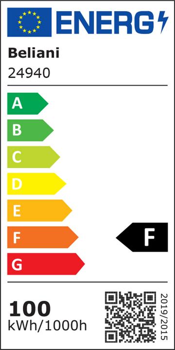 Energy Label Beliani Floor lamp LED metal white 194 cm rectangular MENSA (10800 lm, E27)