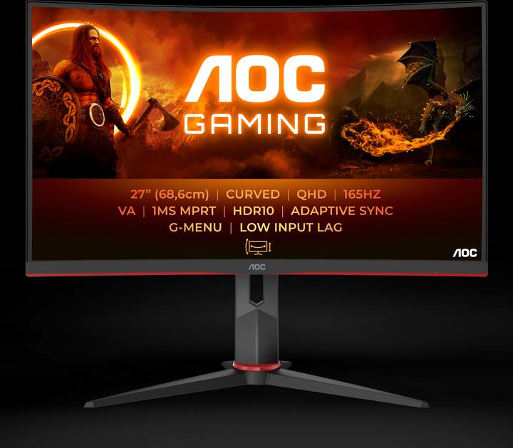 Actual product image AOC CQ27G2S/BK (2560 x 1440 pixels, 27")