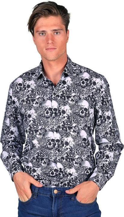 Image du produit Thetru Chemise Tête de mort Skull, noir/blanc (XXL)