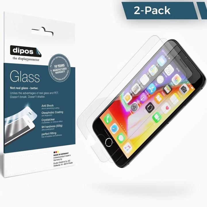 Produktbild Dipos Displayschutz Anti-Shock (2 Stück, Apple iPhone 8 Plus)