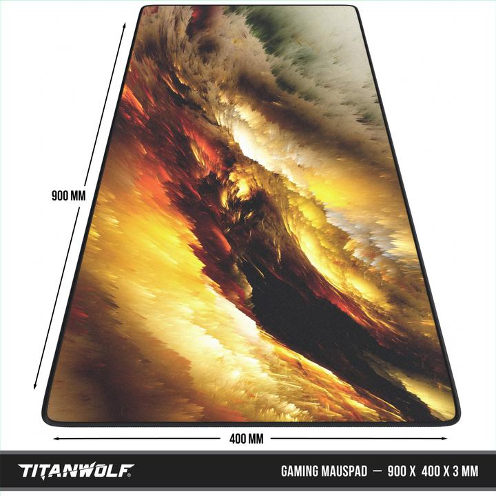 Actual product image Titanwolf Gaming Mouse Pad, 900 x 400mm XXL Mouse Pad - improves precision & speed (XXL)