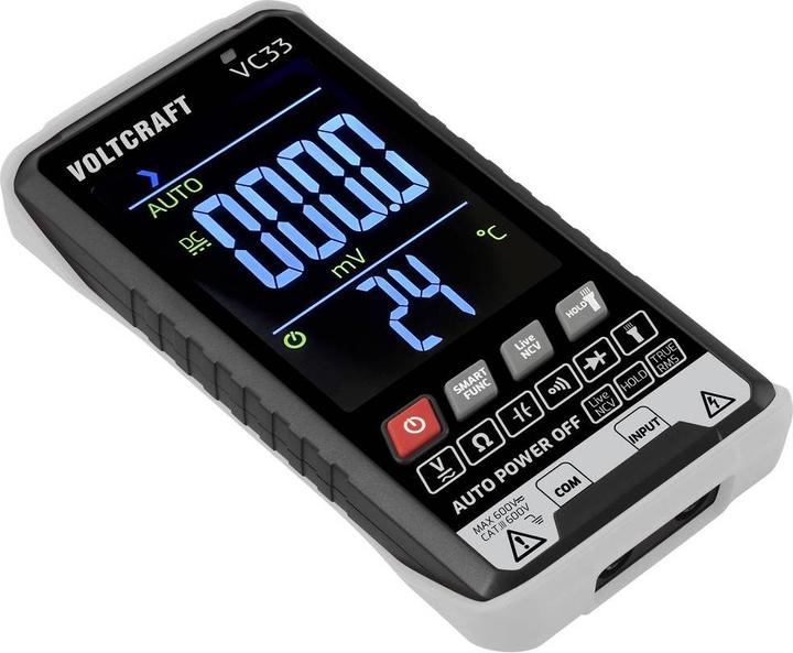 Immagine prodotto Voltcraft VC33 Multimetro portatile calibrato (ISO) digitale Display (conteggi): 5999 (CAT III 600V)