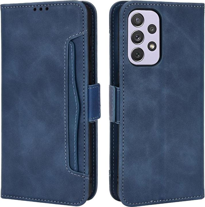 Cover-Discount Galaxy A53 5G - Etui mit vielen Kartenfächer dunkelblau (Samsung Galaxy A53 5G)