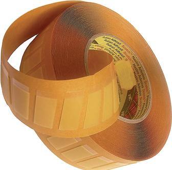 Actual product image 3M Double-sided adhesive tape yellow 25 mmx12 mm PU=roll of 1000 pieces (25 mm)