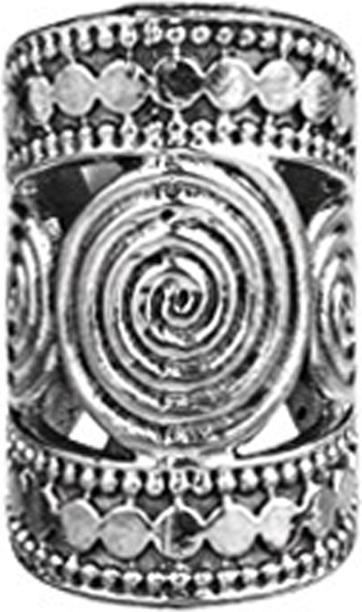 Star Piercing Ear Cuff silber drei Spiralen (Messing)