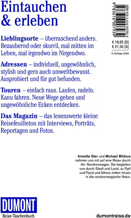 Label énergétique Reise-Taschenbuch Reiseführer Norwegen, Der Norden mit Trondheim und Lofoten (Allemand, Michael Möbius, 2025)