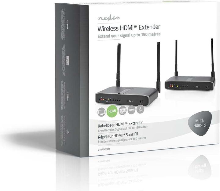 Produktbild Nedis Wireless HDMI ™ Übertrager | WLAN | 5.15 - 5.85 MHz | 100.0 m (Sichtlinie) | Maximale Auflösun (0.08 m, HDMI)