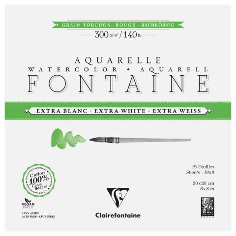Actual product image Clairefontaine FontaineWhite R. G4S pad 20x20 15sh 300g (300 g/m², 140 x)