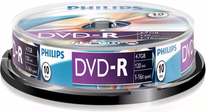 Actual product image Philips 1x10 DVD-R 4.7GB 16x SP (10 x)