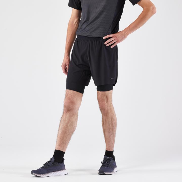 Actual product image Kiprun Laufshorts Herren Tights 2-in-1 - schwarz (XL)