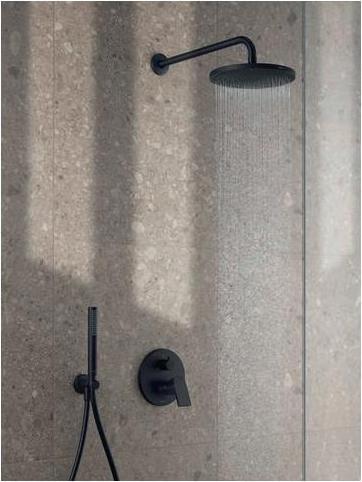 Actual product image Duravit Round bar shower black matt (1 Beam types, 21 l/min)