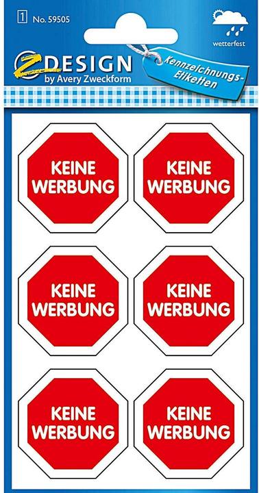 Z-Design Briefkasten Aufkleber
