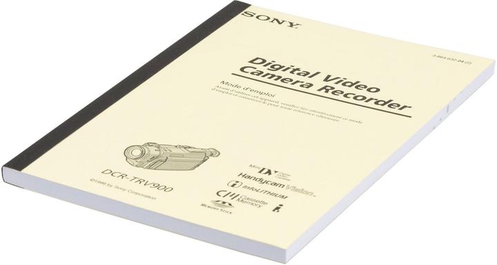 Produktbild Sony Instruction Manual DCR-TRV900