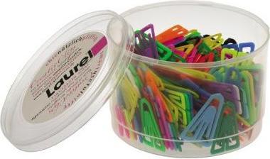Actual product image Laurel ® Paper clip VX round shape 35mm polystyrene assorted colours 200 pcs/pack. (200 x)