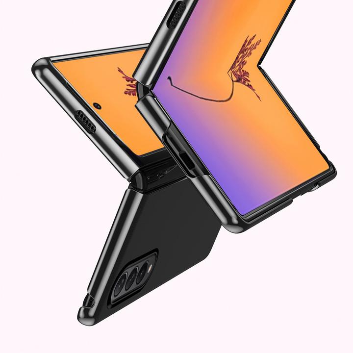 Produktbild Hurtel Plating-Case-Hülle für Samsung Galaxy Z Fold 4 mit metallischem Rahmen in Blau (Samsung Galaxy Z Fold4)